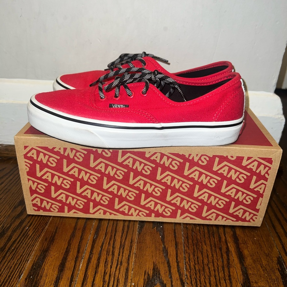 Vans Bold Red Canvas Shoes
